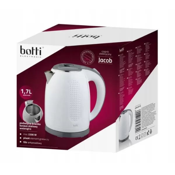 BOTTI Rychlovarná konvice JACOB 1,7l bílá HHB1769