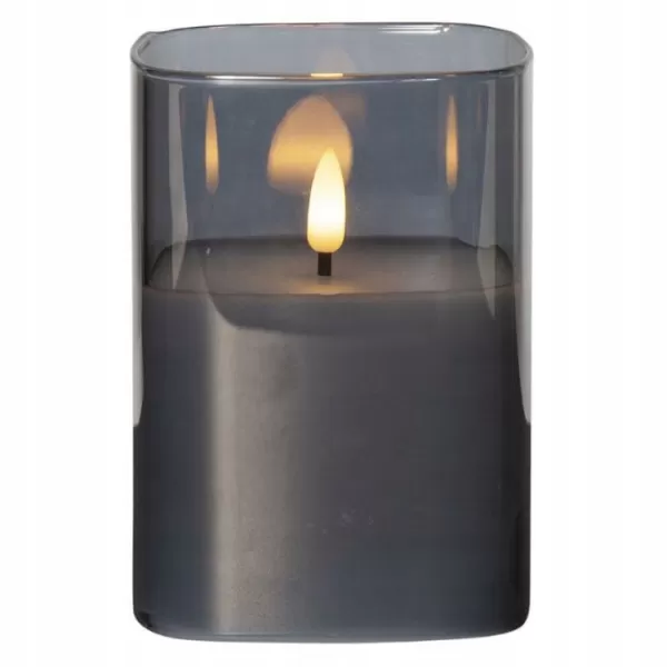 NIPEKO Svíce LED kouř. hranatá 13cm