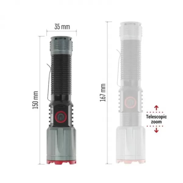 EMOS LED nabíjecí kovová svítilna 1200 lm, 2200 mAh P3121
