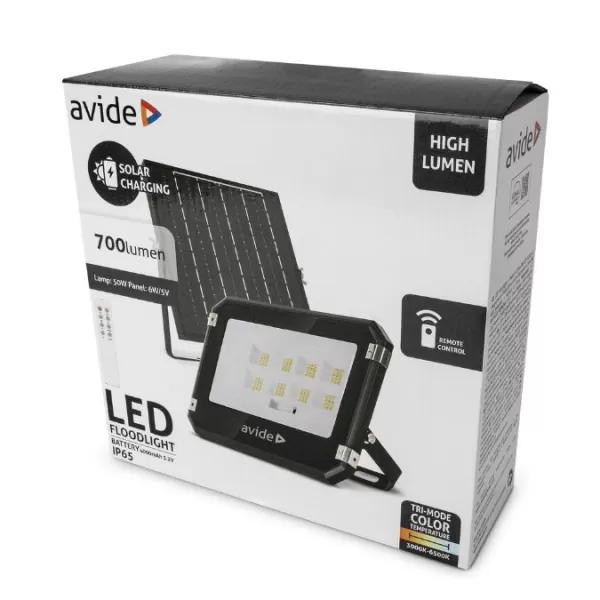 NIPEKO LED solární reflektor 50W CCT ov