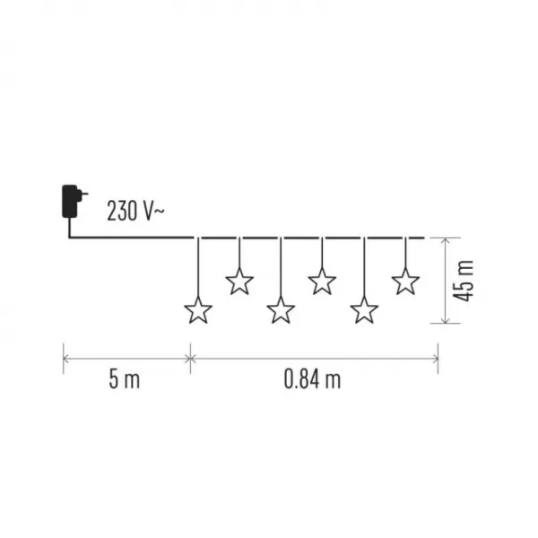 EMOS 8LED ACRYLIC STAR WW /ZY2264/