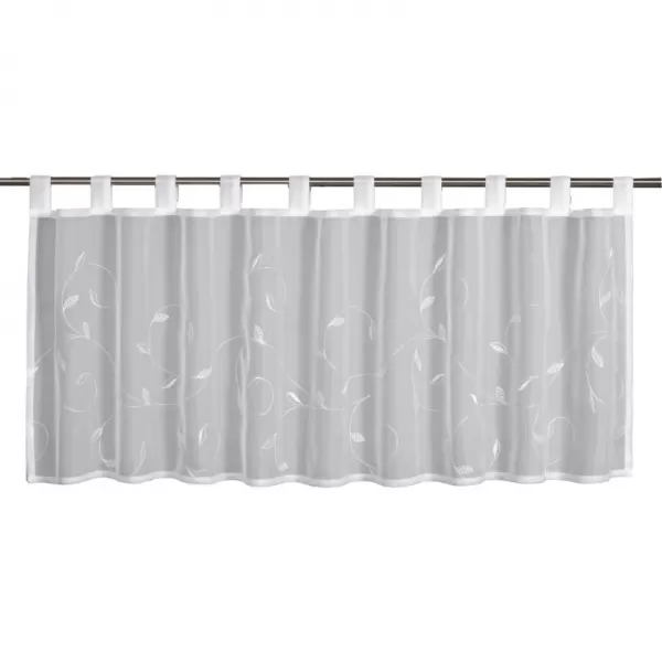 Vitrážní záclonka s poutky Voile 135x45cm bílá