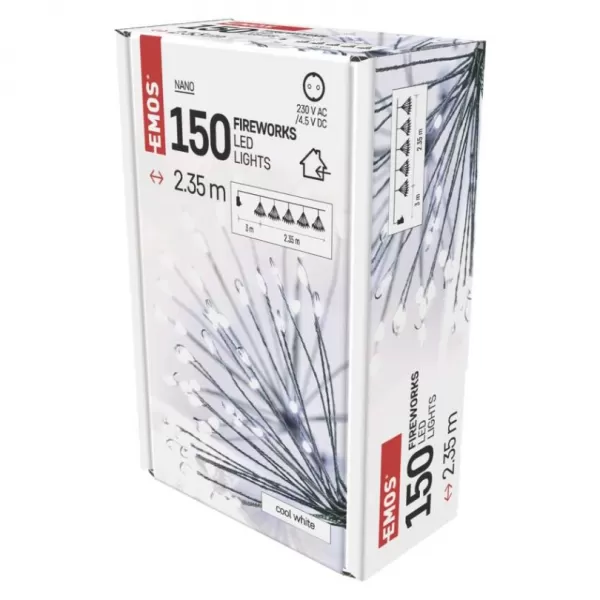EMOS D3AC08 150LED NANO FIREWORKS GREEN-osvětlení vánoční