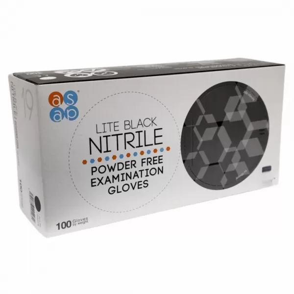 Vyšetřovací rukavice NITRIL M ASAP 100ks černé
