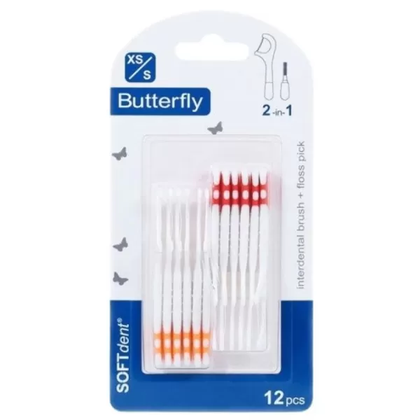 SOFTdent Mezizubní kartáček BF+ dent.párátko 2v1 12ks