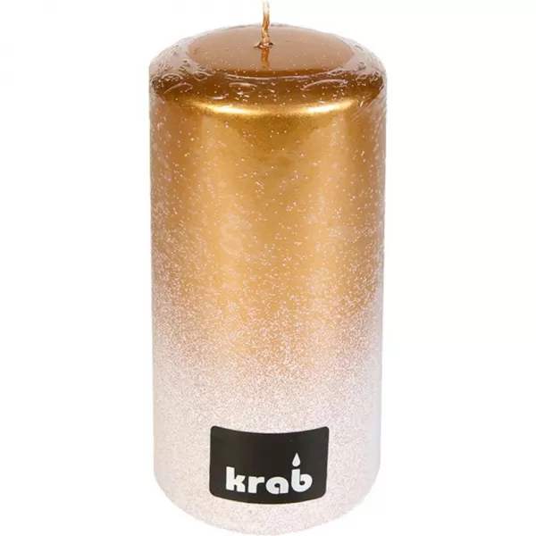Svíčka válec Grace 70x150 mm - metalická zlatá