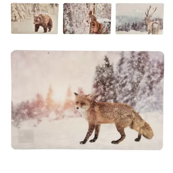 Prostírání UH vánoční zvířata 43x29 cm 4ASS