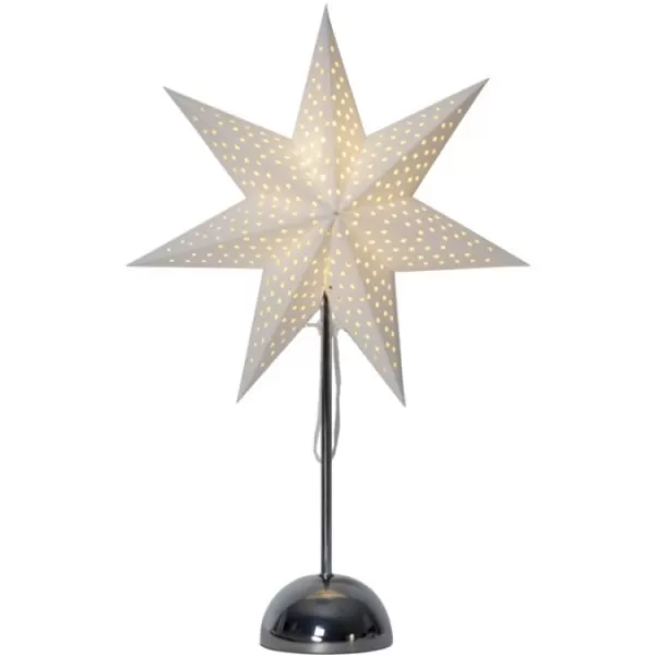 NIPEKO Lampa hvězda chrom 46xLED bat.55cm