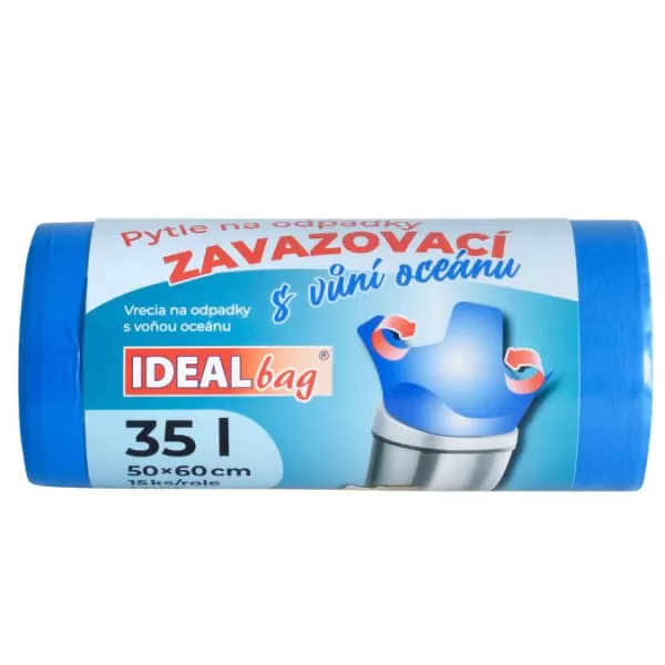Pytle na odpadky zavazovací 35l/15ks s vůní OCEÁN