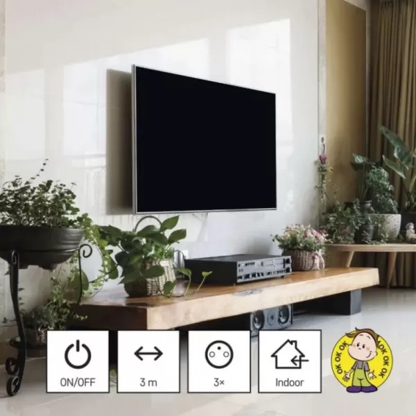 EMOS Prodlužka 3Z 3m černá, vyp. PC1313R