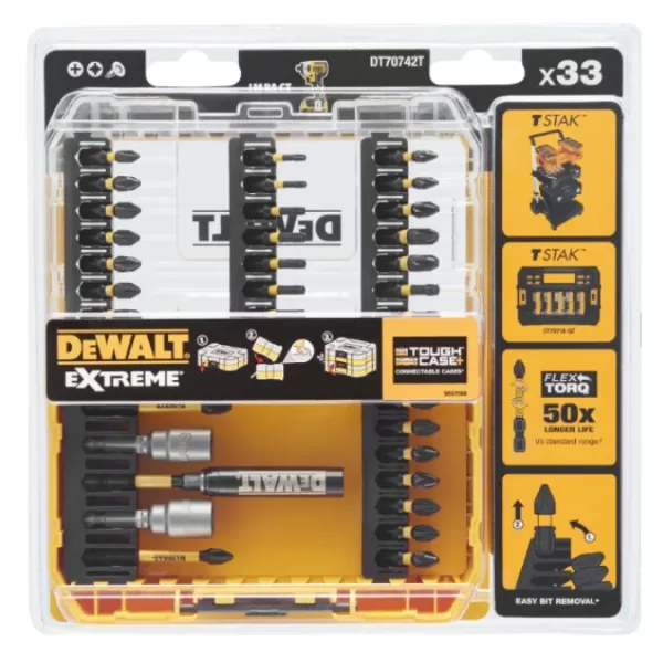 DEWALT Sada bitů DT 70742T 33dílů Flex Torg