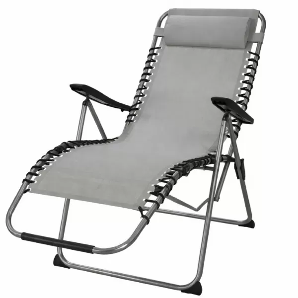 Zahradní lehátko/křeslo FOLD siv