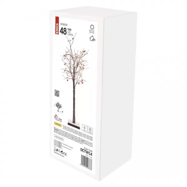 EMOS DCTW14 48LED TREE BERRY 120CM IP44 WW-dekorace strom