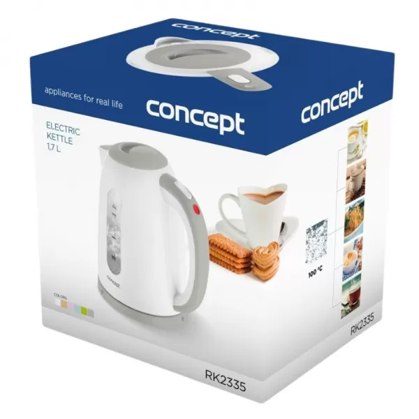 CONCEPT Rychlovarná konvice plastová 1,7 l Palette šedá