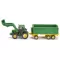 SIKU Farmer - John Deere s čelním nakladačem a přívěsem, měřítko 1:87