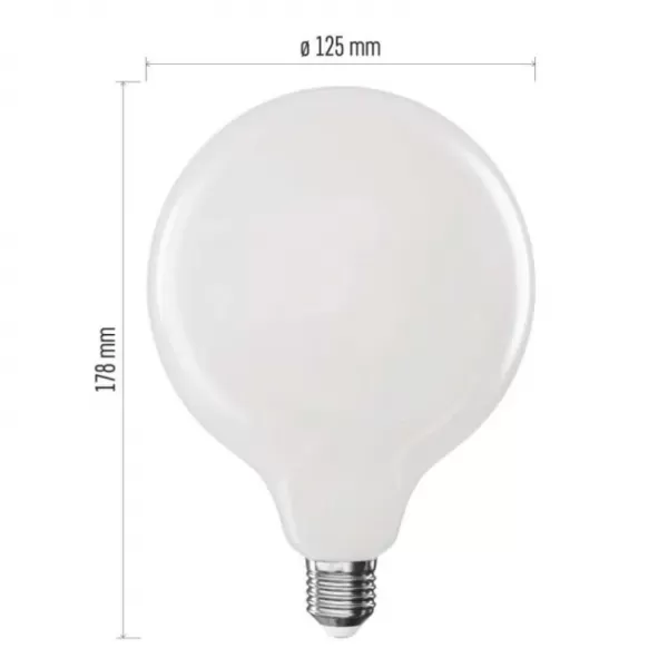 EMOS LED žárovka Filament G125/E27/11W (100W)/1521lm/neutrální bílá ZF2D63