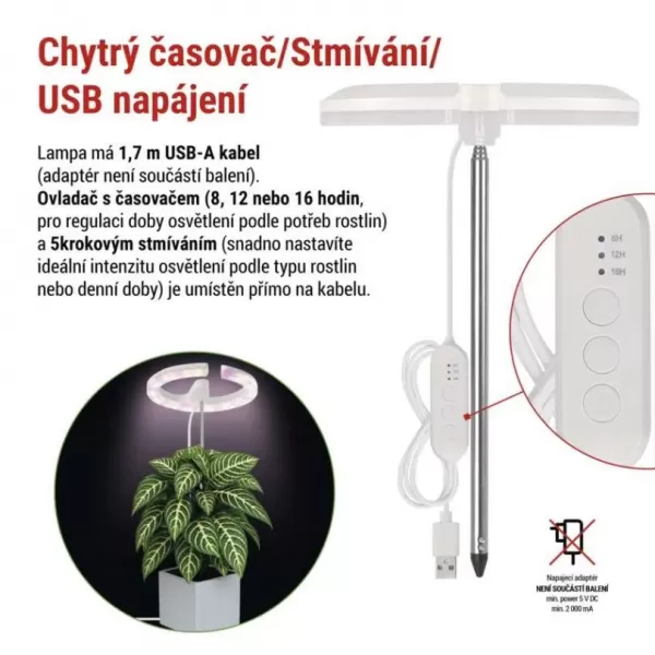EMOS LED GROW pěstební lampa kruh Z7902