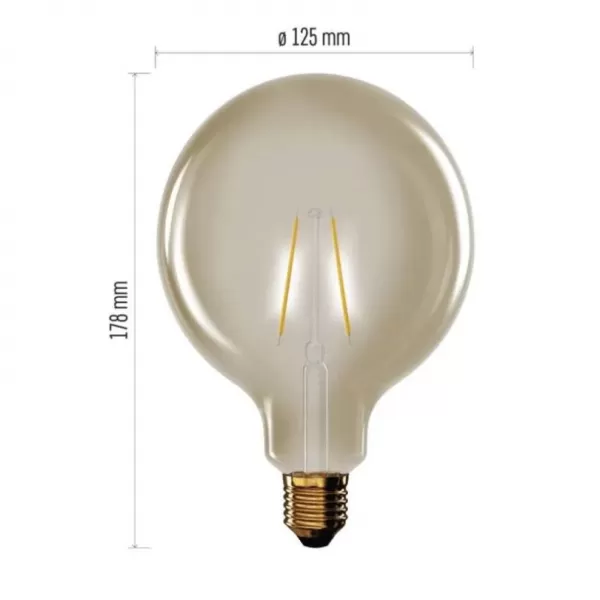 EMOS LED žárovka Vintage G125/E27/4,5W (40W)/420lm/teplá bílá Z58032