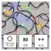 LED vánoční cherry řetěz – kuličky, 8m, venkovní i vnitřní, multicolor, programy, časovač D5AM22
