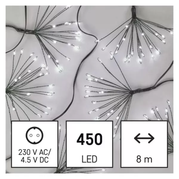 EMOS D3AC10 450LED NANO FIREWORKS GREEN-osvětlení vánoční