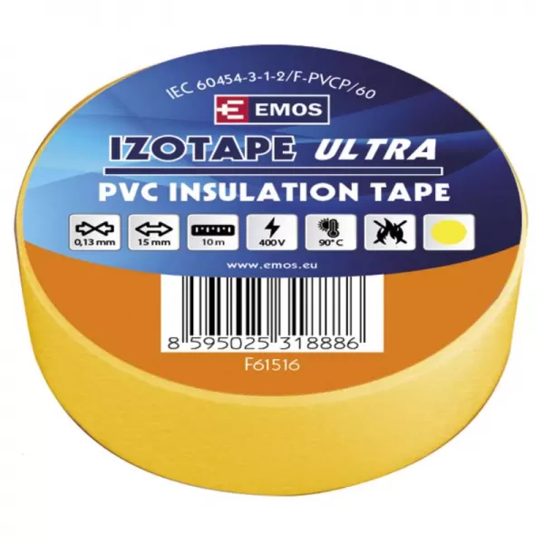 EMOS Páska PVC 15/10 Žlutá F61516