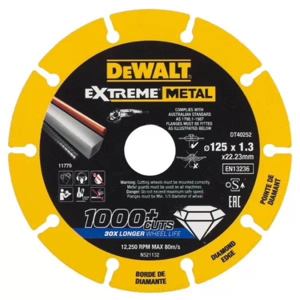 DEWALT extrememetal na řez kovů pr. 125mm DT40252