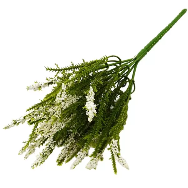 Dekorace - Vřes 25cm bílý
