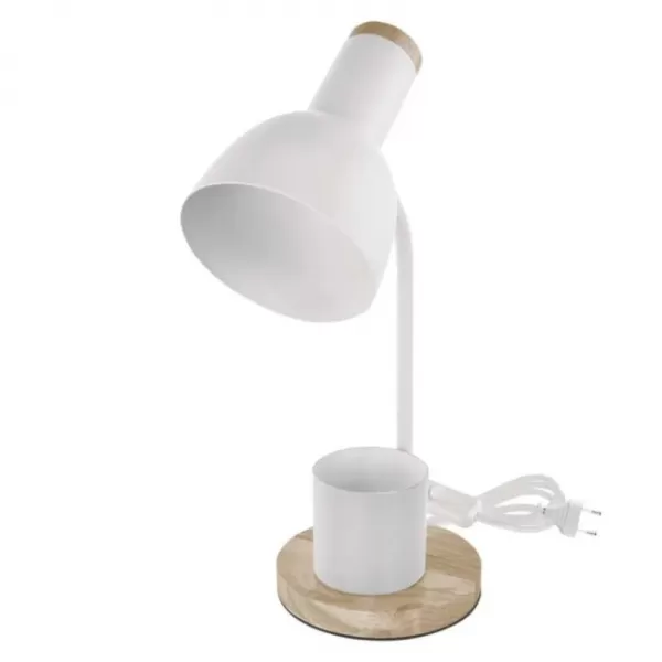 EMOS Stolní lampa POPPY na žárovku E27, bílá