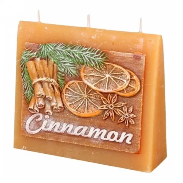 Svíčka CINNAMON OBÁLKA zdobená vonná 13x11cm