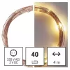 LED vánoční nano řetěz měděný, 4m, venkovní i vnitřní, teplá bílá, časovač D3AW01