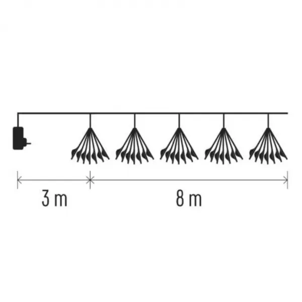 EMOS D3AC10 450LED NANO FIREWORKS GREEN-osvětlení vánoční