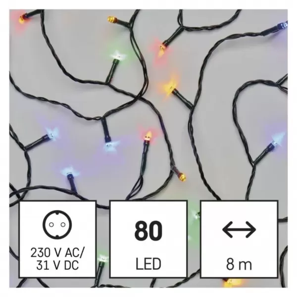 EMOS D4AM02 80LED XMAS CLS TIMER 8M MC-osvětlení vánoční