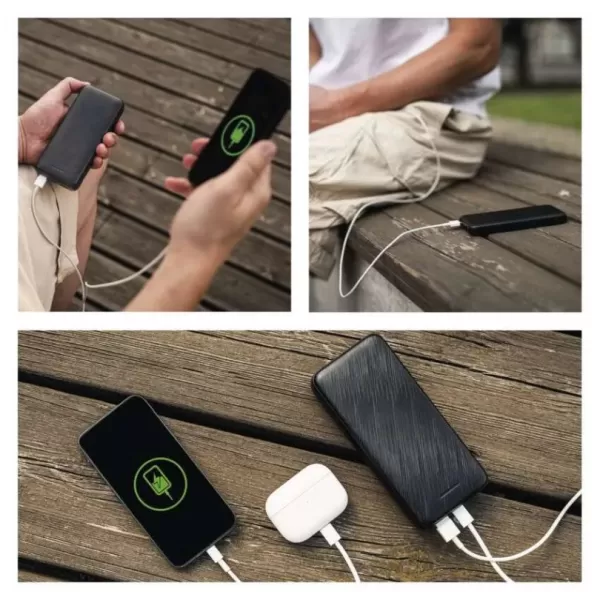 EMOS Powerbank AlphaQ3 10000 černá 2xUSB-A 1xUSB-C