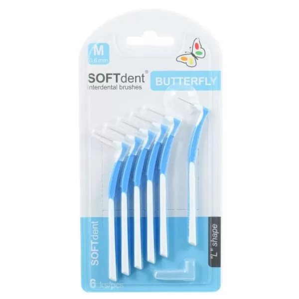 SOFTdent Mezizubní kartáček Butterfly L M 0.6