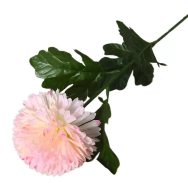 Dekorace - Chryzantéma 1 květ 54cm růžová