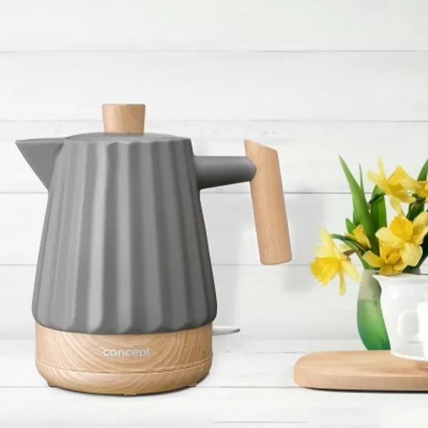 CONCEPT Rychlovarná konvice keramická 1,5 l, tmavě šedá
