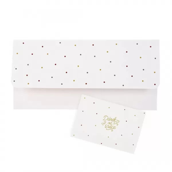 Obálka papír Dárek od srdce 22x11 cm