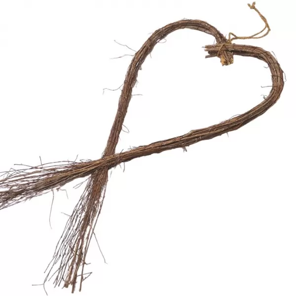 Dekorace - Srdce spletené z větví 33cm š. 2cm