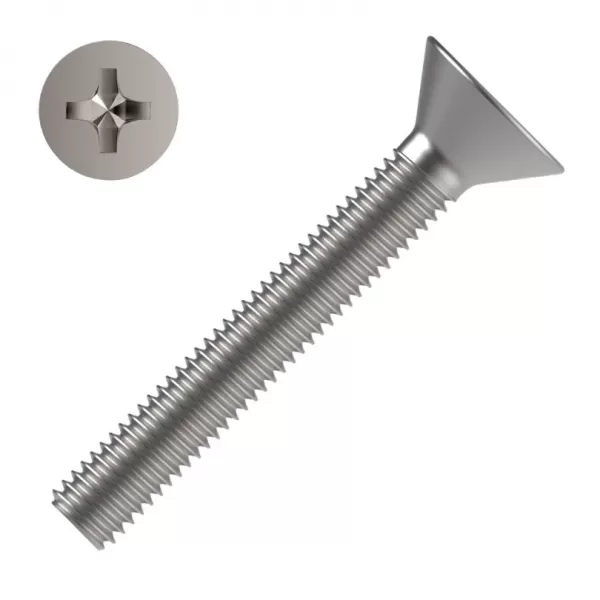 Šroub se zápust.hlavou s drážkou phillips M8x90 ZB DIN 965 4.8