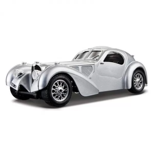 Bburago - Auta HOBBY, Bugatti Atlantic, stříbrná, 1:24
