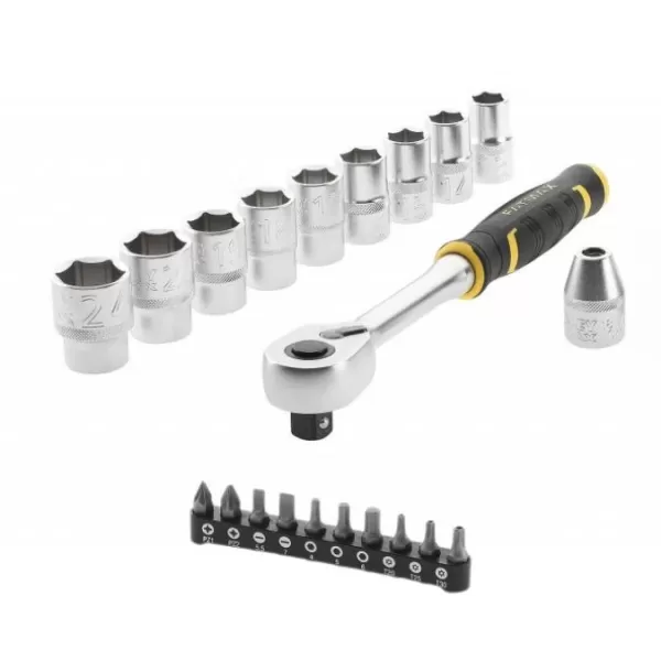 STANLEY Sada bitů a hlavic s ráčnou 1/2" FMMT82681
