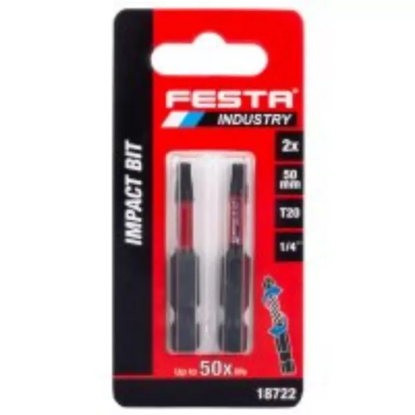 Torzní bit FESTA INDUSTRY T20 50mm S2 1/4" 2ks