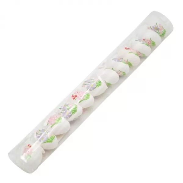 Dekorace - Vejce plast tuba 4cm/12ks bal. luční kvítí