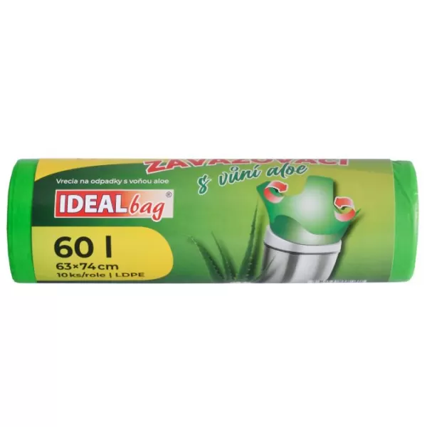 Pytle na odpadky zavazovací 60l/10ks s vůní ALOE