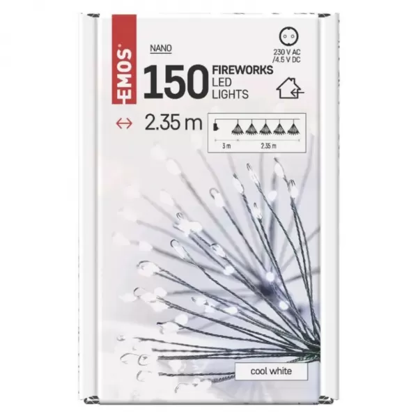 EMOS D3AC08 150LED NANO FIREWORKS GREEN-osvětlení vánoční