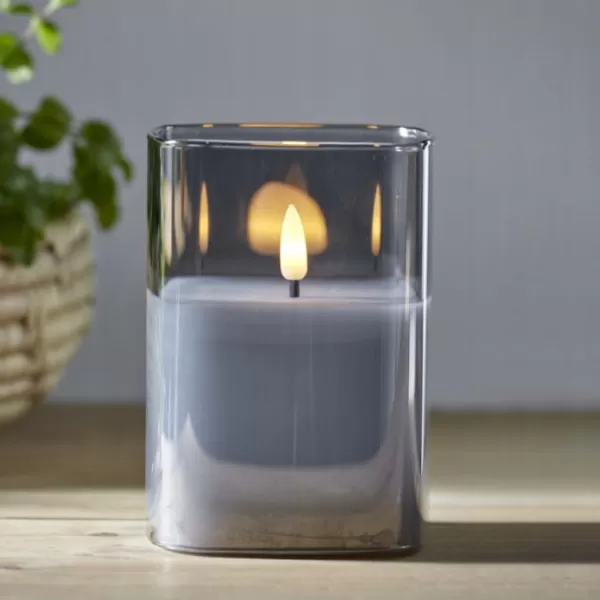 NIPEKO Svíce LED kouř. hranatá 13cm