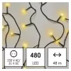 LED vánoční cherry řetěz – kuličky, 48m, venkovní i vnitřní, teplá bílá, programy, časovač D5AW25