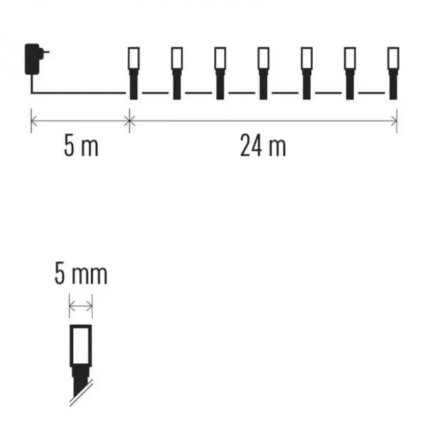 EMOS D4AC05 240LED XMAS CLS TIMER 24M CW-svět.řetěz