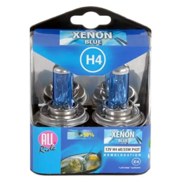 ALLRIDE Sada žárovek H4 12V xenon modrá