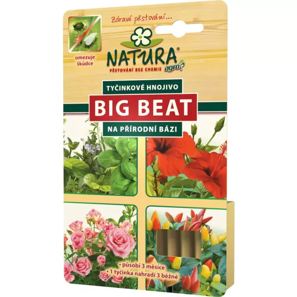 NATURA Big Beat Tyčinkové hnojivo 12ks - NOVINKA